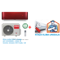 Klima uređaj Vivax R+ Design ACP-12CH35AERI+, 3.5kW, 3D Inverter, Ionizator, Wi-Fi ready - red SA MONTAŽOM